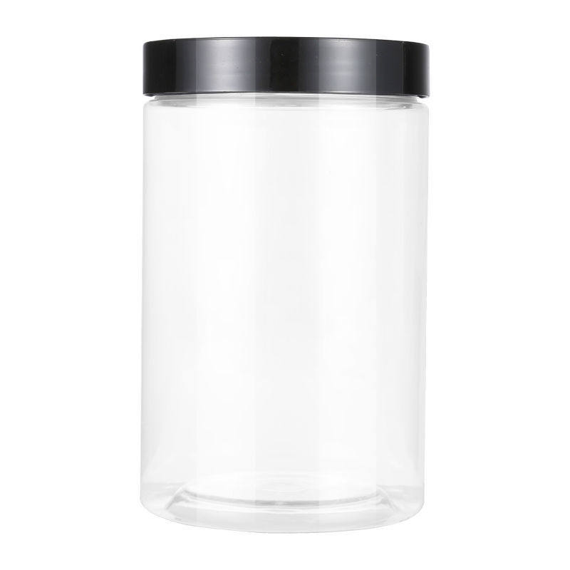 透明塑料罐带盖蜂蜜瓶食品密封罐