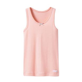 [2件装]三枪A类儿童纯棉背心男孩针织螺纹 女童成长吊带修身纯色