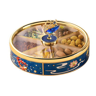 珐琅彩合金宫廷风轻奢果盘