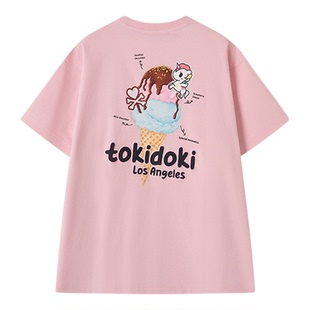 tokidoki2025夏季新款冰淇淋印花短袖T恤男女同款情侣上衣