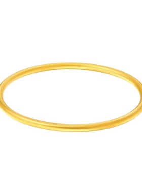 水贝黄金素圈金包银手镯