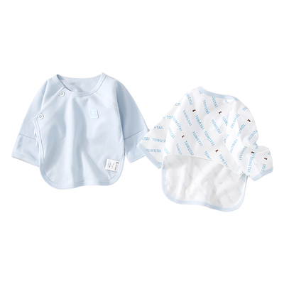 童泰春秋纯棉婴儿上衣半背衣