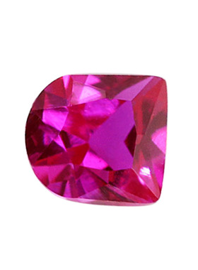 马蹄形5#红刚玉合成红宝石裸石原石 U字形尖底钻耳环项链配石DIY