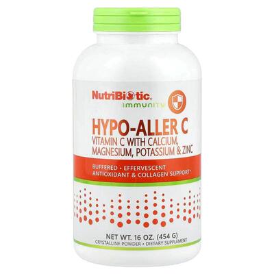 NutriBiotic,机体防御力，Hypo-Aller C 维生素 C 与钙、镁、钾和
