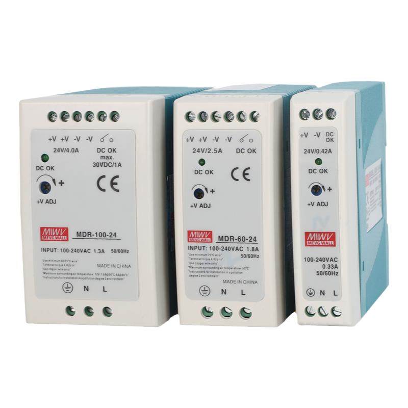 MDR明伟5V/12V/15V/24V/48V导轨式2A/3A开关电源10/20/40/60/100W