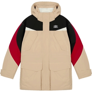 umbro茵宝运动羽绒服鸭绒可拆卸连帽新款户外保暖大口袋女款外套