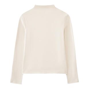 回力打底衫内搭长袖2025新款早秋加绒高级感t恤白色半高领女上衣