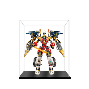 适用乐高71765忍者超级组合机甲透明展示盒亚克力手办盒子防尘罩