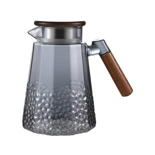 胡桃木冷水壶玻璃耐高温套装凉白开水杯家用泡茶凉水壶冷泡杯扎壶