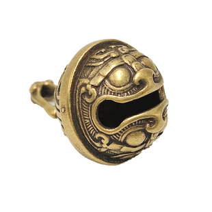 手工个性创意纯铜饕餮铃铛随身黄铜汽车钥匙扣挂件复古男女款吊坠