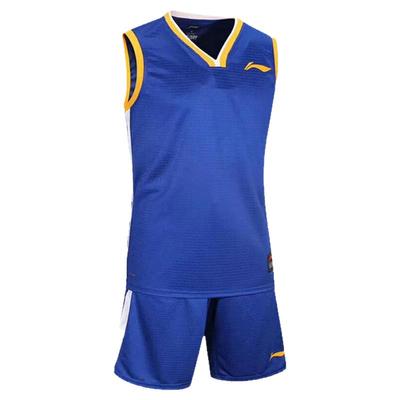 李宁篮球团购比赛男士背心篮球服短裤篮球训练比赛服套装 AATM045