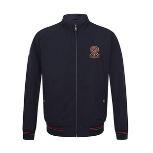 LONDA伦德马2025年春男士夹克时尚刺绣立领外套男潮流男装上衣帅