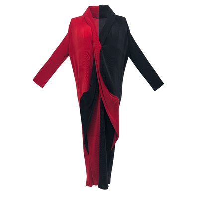 三宅褶皱高端连衣裙2025春装轻奢