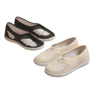 老北京布鞋女童绣花春秋民族风学生舞蹈表演古装成人汉服鞋