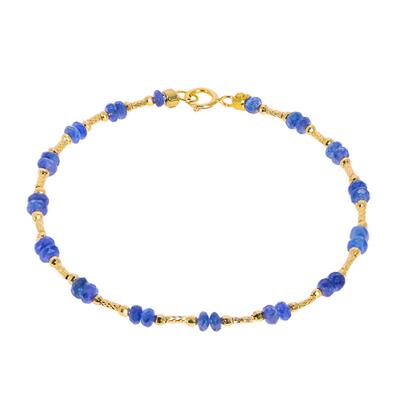 满天星矢车菊蓝宝石手链女18K金