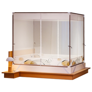 连理枝2025新品支架家用防婴儿掉床蚊帐A类抗菌加粗家密三开门1.8