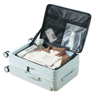 卡黛迩侧开盖行李箱女新款多功能20寸拉杆旅行箱登机密码皮箱24男