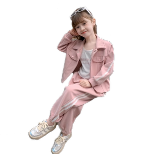 女童春装套装2026新款儿童洋气时髦网红三件套春秋女孩休闲运动装