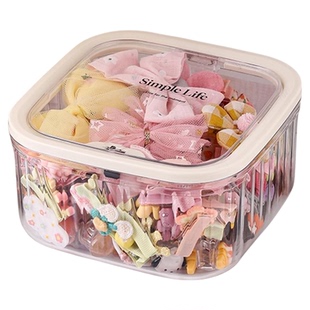 儿童发饰收纳盒小女孩头绳皮筋饰品盒发夹发卡头饰大容量首饰盒子