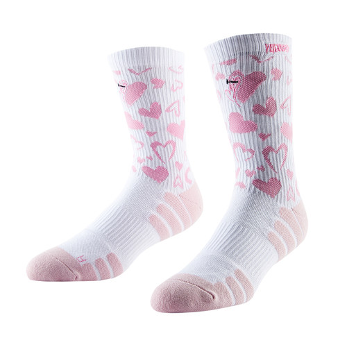 维动情人节限定相印实战专业篮球袜子男美式毛巾底长筒精英运动袜