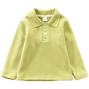 男童加绒卫衣儿童秋冬POLO衫中大童抓绒保暖德绒上衣摇粒绒打底衫