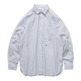 现货NANAMICA REGULAR COLLAR Stripe日产包纱芯条纹休闲衬衫25AW