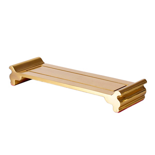 黄铜拉丝贡台供佛前圣水杯供杯底座杯架案板案台杯案供台室内复古