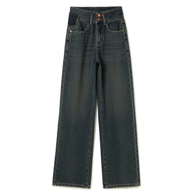 牛仔裤女士高腰2025年冬季新款