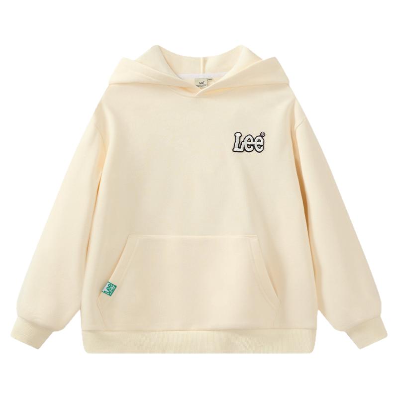 Leekids童装加绒连帽卫衣