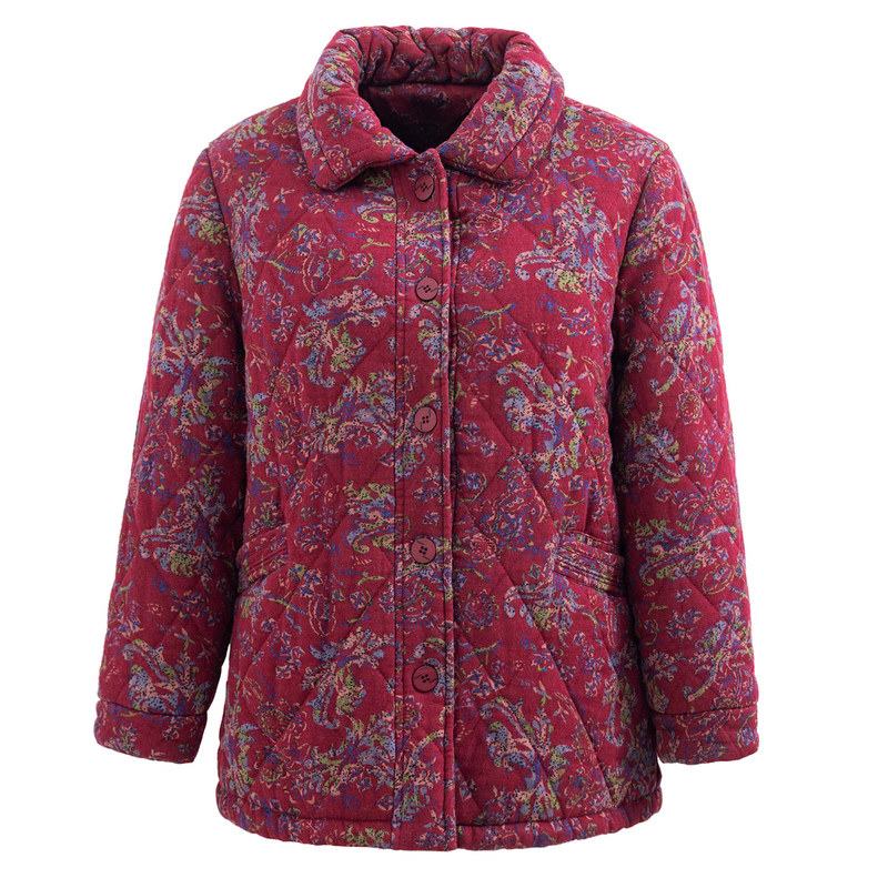 中老年妈妈冬装女纯棉服全棉加厚