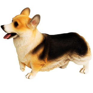仿真动物模型儿童玩具塑胶实心宠物狗威尔士柯基犬守护犬模型礼物