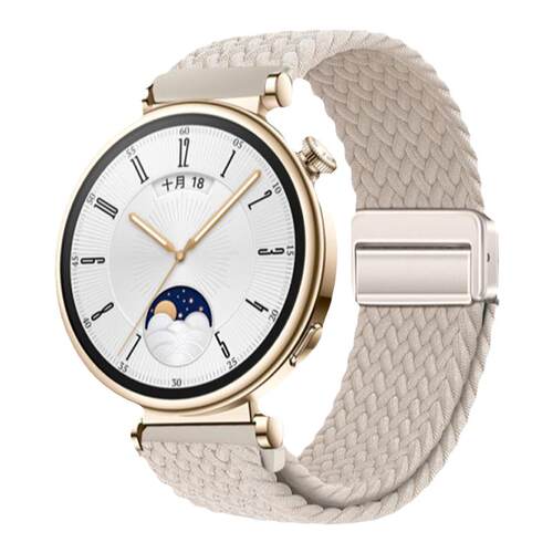适用华为GT5/4手表41mm尼龙表带HUAWEI磁吸watch4智能watch3编织gt2荣耀GS4/3i替换gt3pro表链magic2快拆腕带