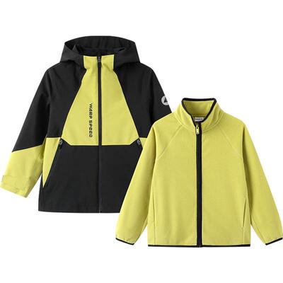 巴拉巴拉男童冲锋衣外套中大童户外三合一风衣春秋款童装儿童加厚