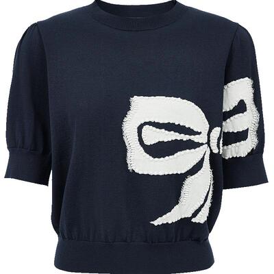 VeroModa蝴蝶结图案针织衫女