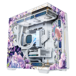 爱国者星璨霄海景房机箱ATX主题定制UV打印无立柱台式机电脑机箱