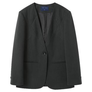 ibudu2025春季新款显瘦西装外套女格雷风通勤百搭宽松