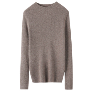 秋冬羊毛衫女100纯羊毛一线成衣高档无缝内搭针织半高领打底毛衣