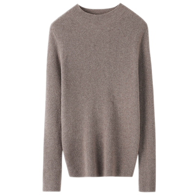 秋冬羊毛衫女100纯羊毛一线成衣高档无缝内搭针织半高领打底毛衣