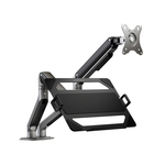 Brateck北弧双屏显示器支架电脑办公机械悬臂笔记本一拖二E350-2