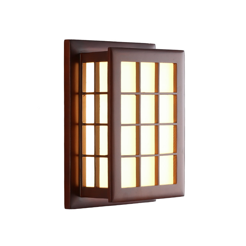 日式复古壁灯实木卧室餐厅墙壁灯