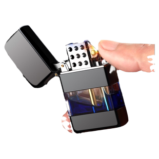 名爵透明打火机煤油可视油仓防风高档男士砂轮创意送老公生日礼物