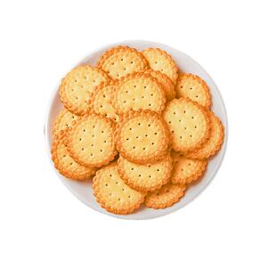 全小柒日式小圆饼干海盐单独小包装零食整箱早餐薄脆苏打饼干批发
