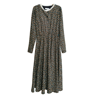 莫斯曼打底裙内搭碎花奶凶连衣裙