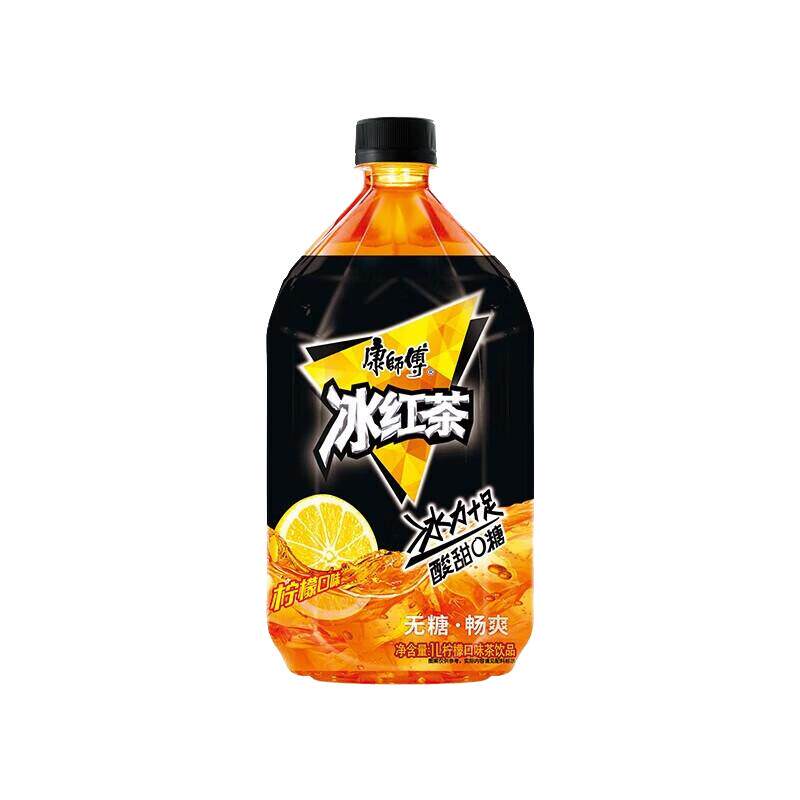 康师傅无糖冰红茶1L*12瓶整箱