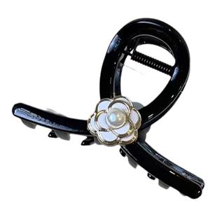 山茶花抓夹女2025新款秋冬发夹女后脑勺中号气质高级感鲨鱼夹头饰