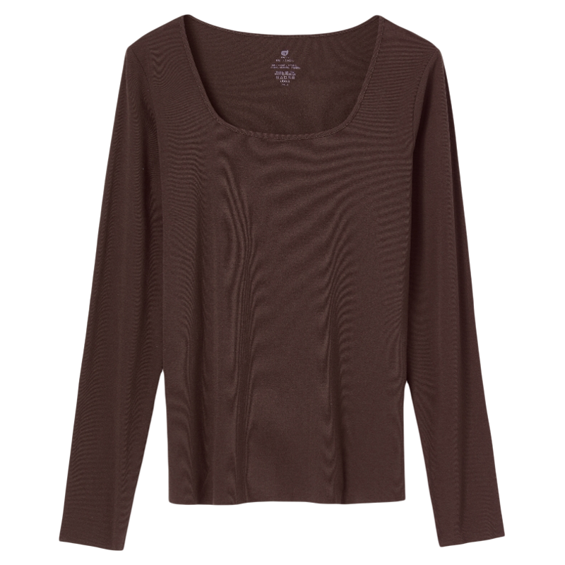 【刘雯同款】ubras低领保暖内衣女羊毛肌底衣秋衣低领上衣