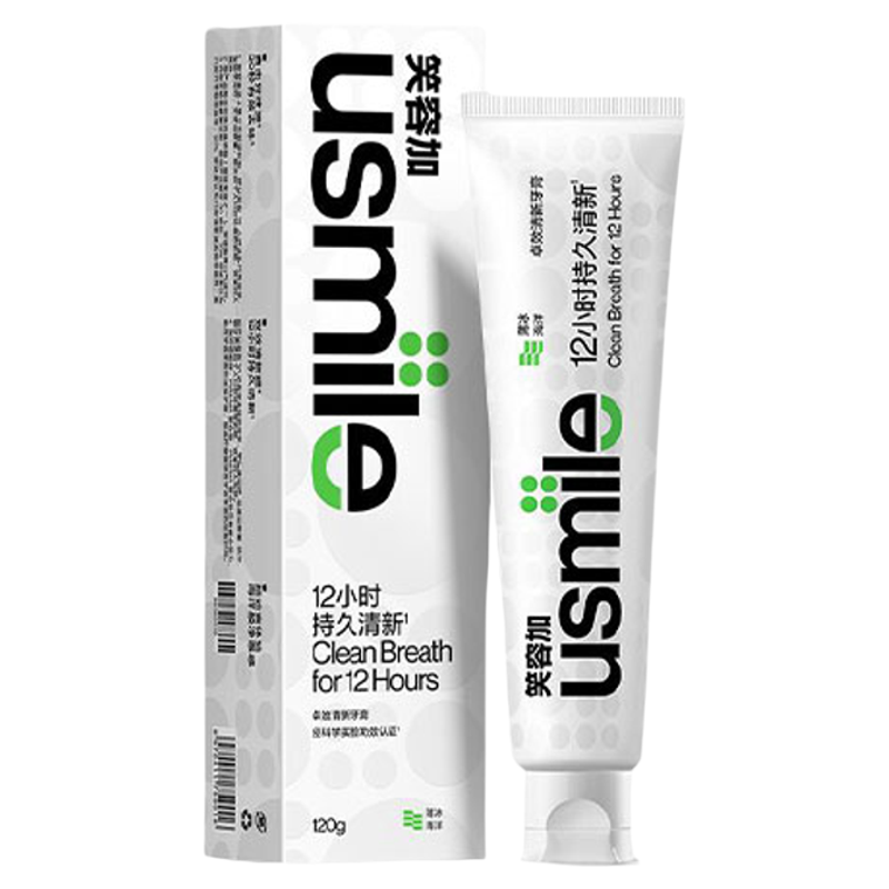 笑容加usmile牙膏美白清新口气亮白牙齿去渍减少敏感呵护口腔健康