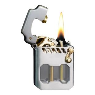 佐罗zorro煤油打火机创意复古摇臂786机甲鲲个性防风透明可视油仓