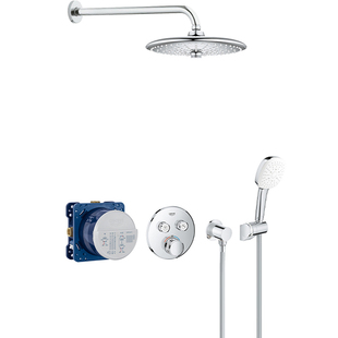 高仪（GROHE）进口恒温暗装隐藏入墙淋浴花洒2键260CM圆顶110手持