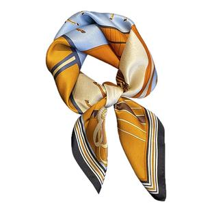 杭州丝绸真丝小方巾女春秋季围脖桑蚕丝围巾装饰领巾薄款披肩丝巾